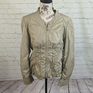ELIE TAHARI tan lightweight windbreaker jacket 10
